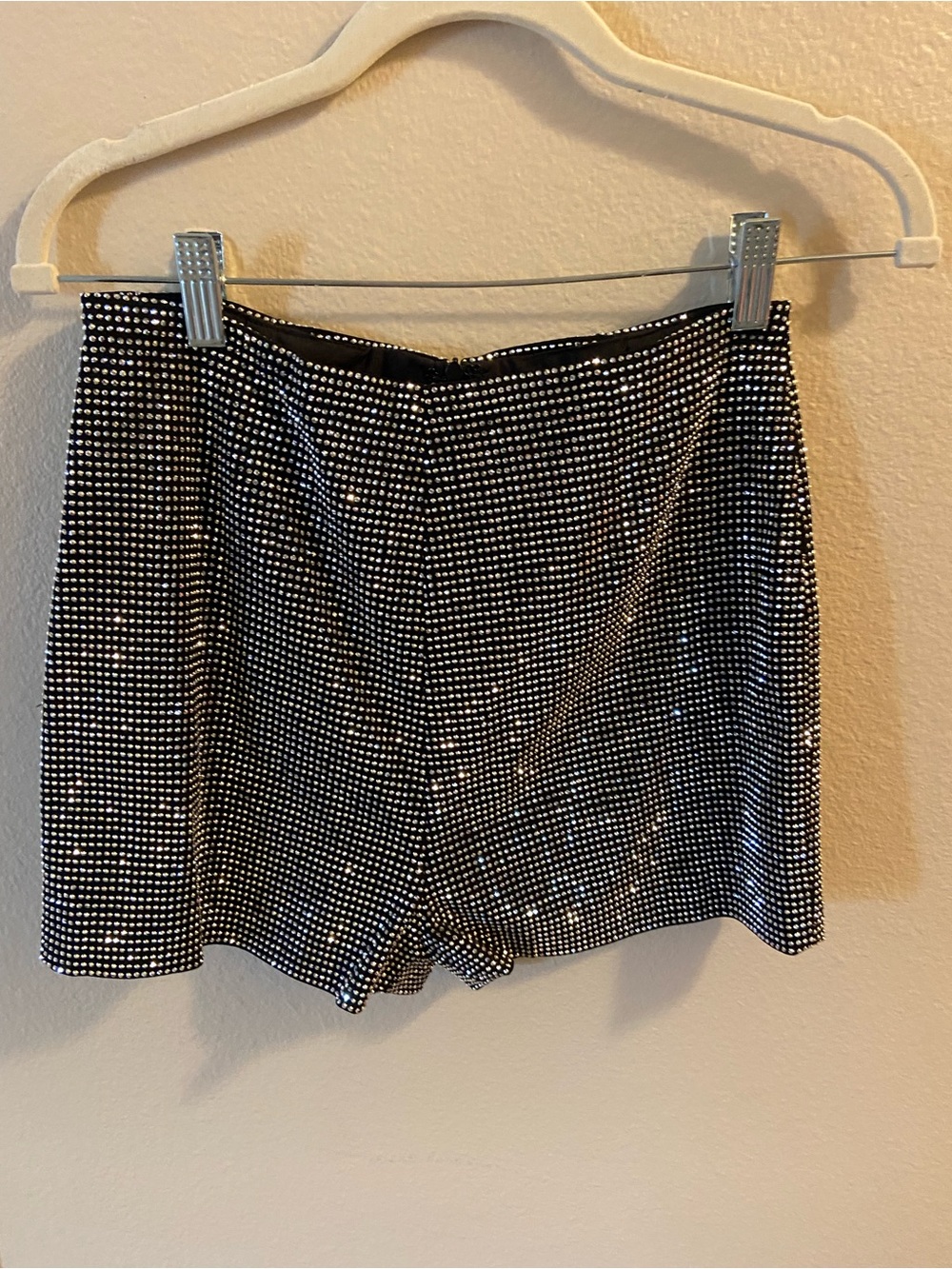 Amazing Lace Black Rhinestone Mini Skirt